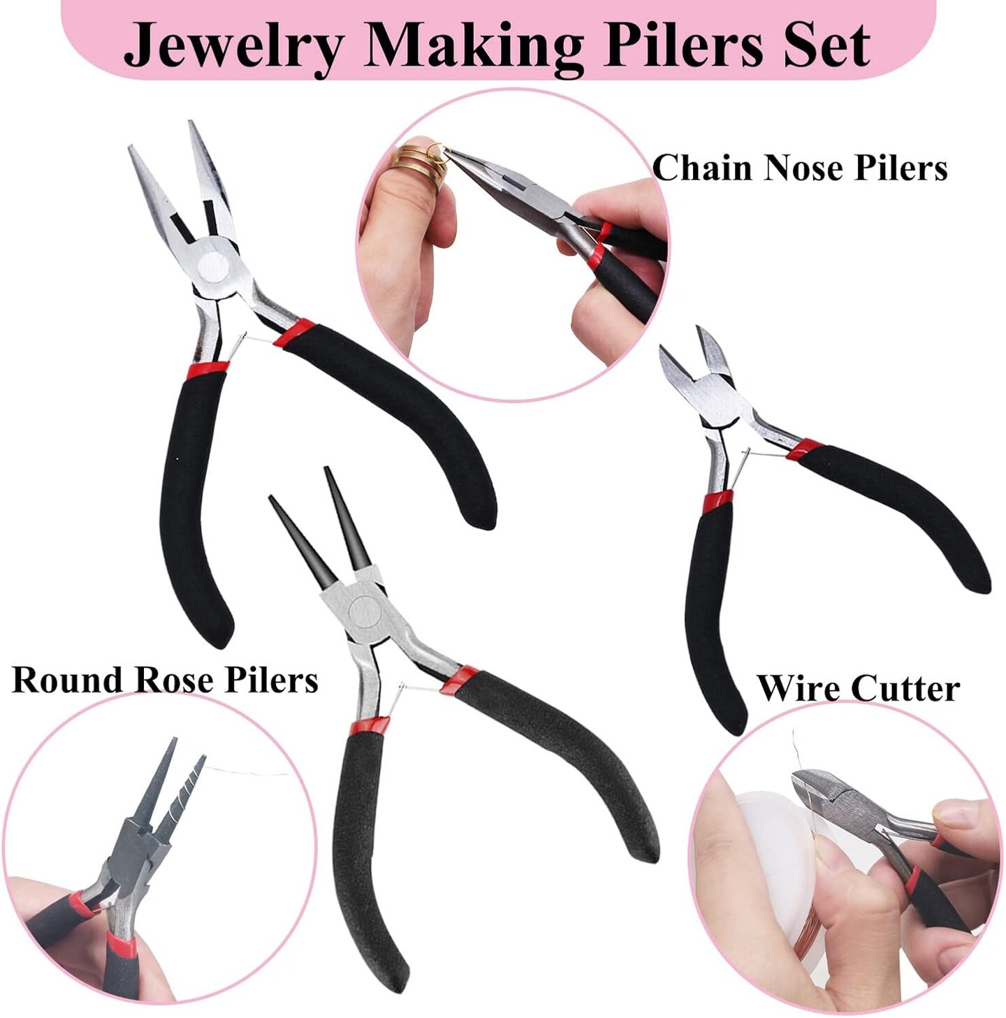 Jewelry Making Supplies Kit - 24 + 845 Pcs Jewelry Making Tools for Repair, Crafting, Earring, Ring, and Beading