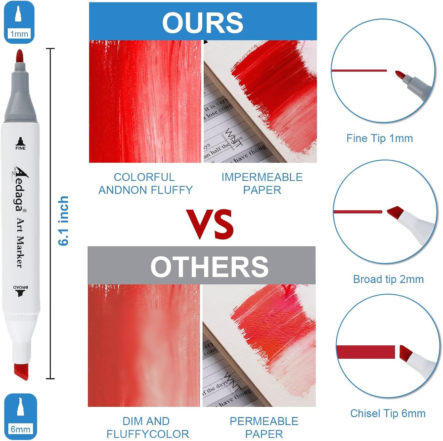 About this item ENHANCE PAINTING FUN: Our alcohol marker offers a APP with color recognition, matching color number, doodle coloring, color scheme and e-color cards. These alcohol markers for coloring can be used in conjunction with the APP to enhanc