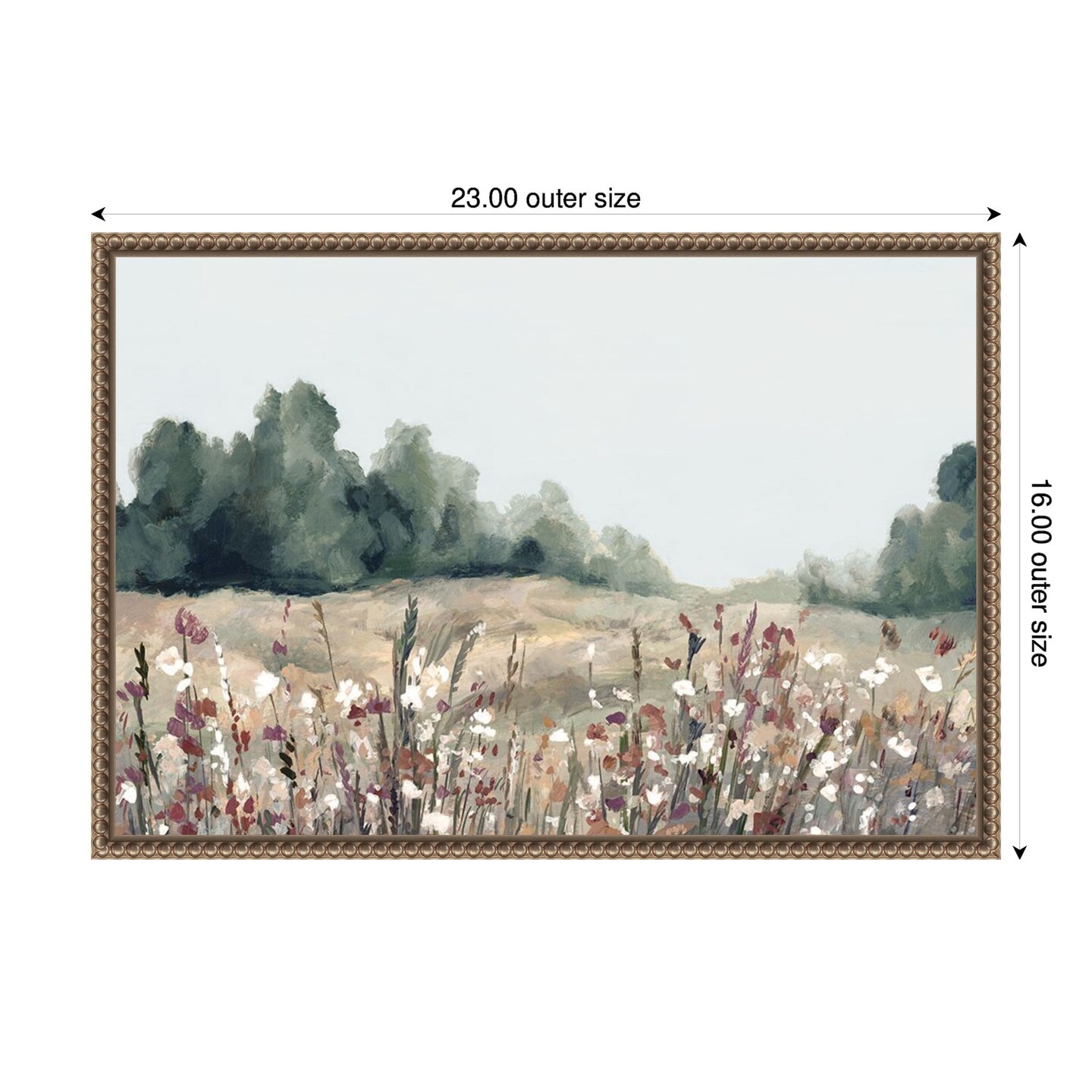 Muted Meadows by Hannah Dawson Framed Canvas Wall Art