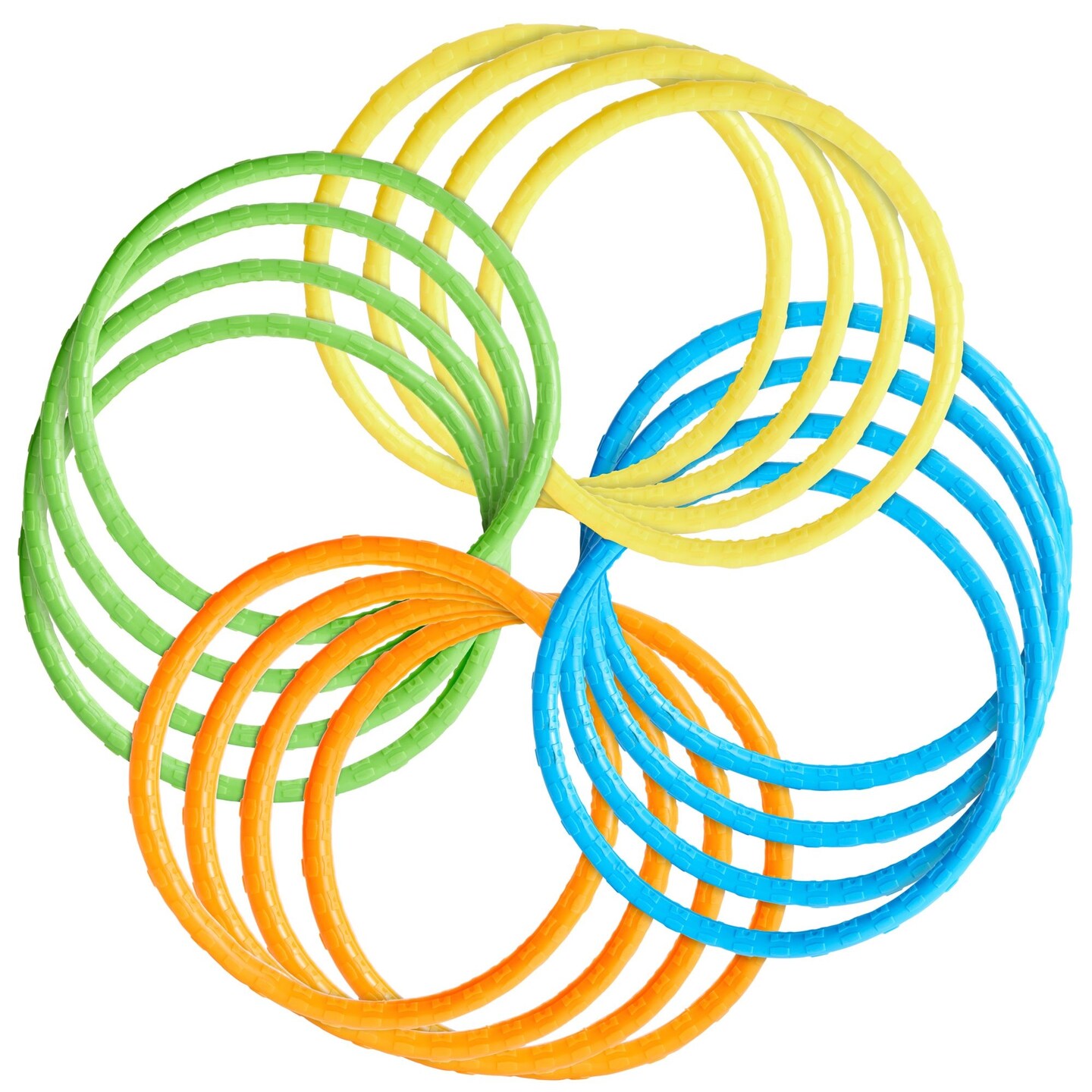 12 Pack Pool Rings for Kids Diving, Under Water Swim Dive Rings, Multicolored Summer Sinking Pool Toys (6 in)