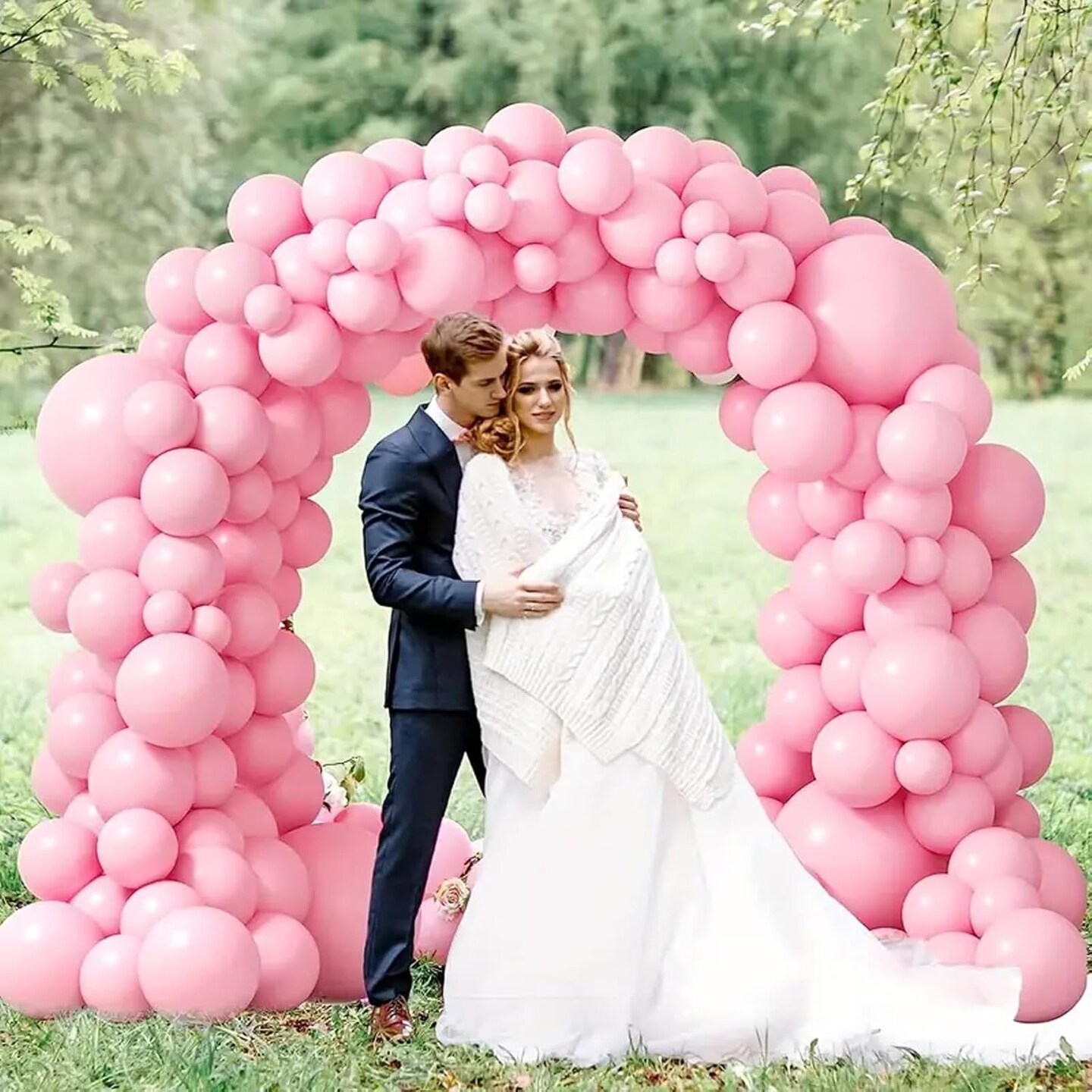 Pink Balloon Arch Kit, Pastel Balloons of Different Sizes Pack of 18 12 10 5 Inch for Birthday Party or Gender Reveal Party Balloon Arch as Graduation Wedding Baby Shower Party Decorations