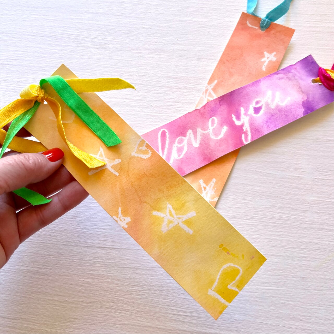 Kids Club: Watercolor Resist Bookmarks