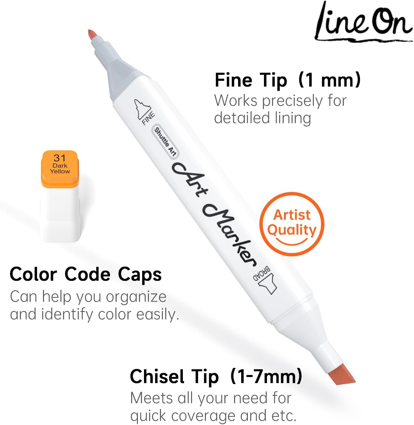 172 Colors Alcohol Based Dual Tip Art Markers, 171+1 Blender Permanent Marker Pens Plus 1 Marker Pad 1 Case