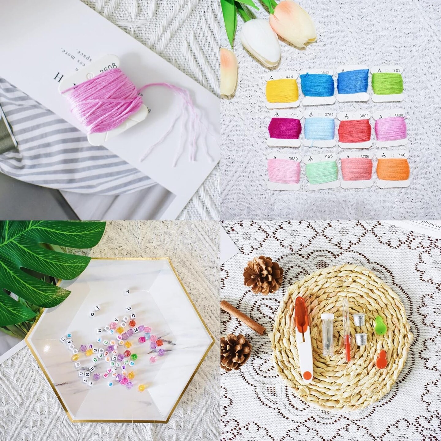 Embroidery Floss, Friendship Bracelet String Kit - 276Pcs Thread and Accessories - Perfect for Bracelet Making & DIY Embroidery Projects | Bonus Accessories Included- Supplies