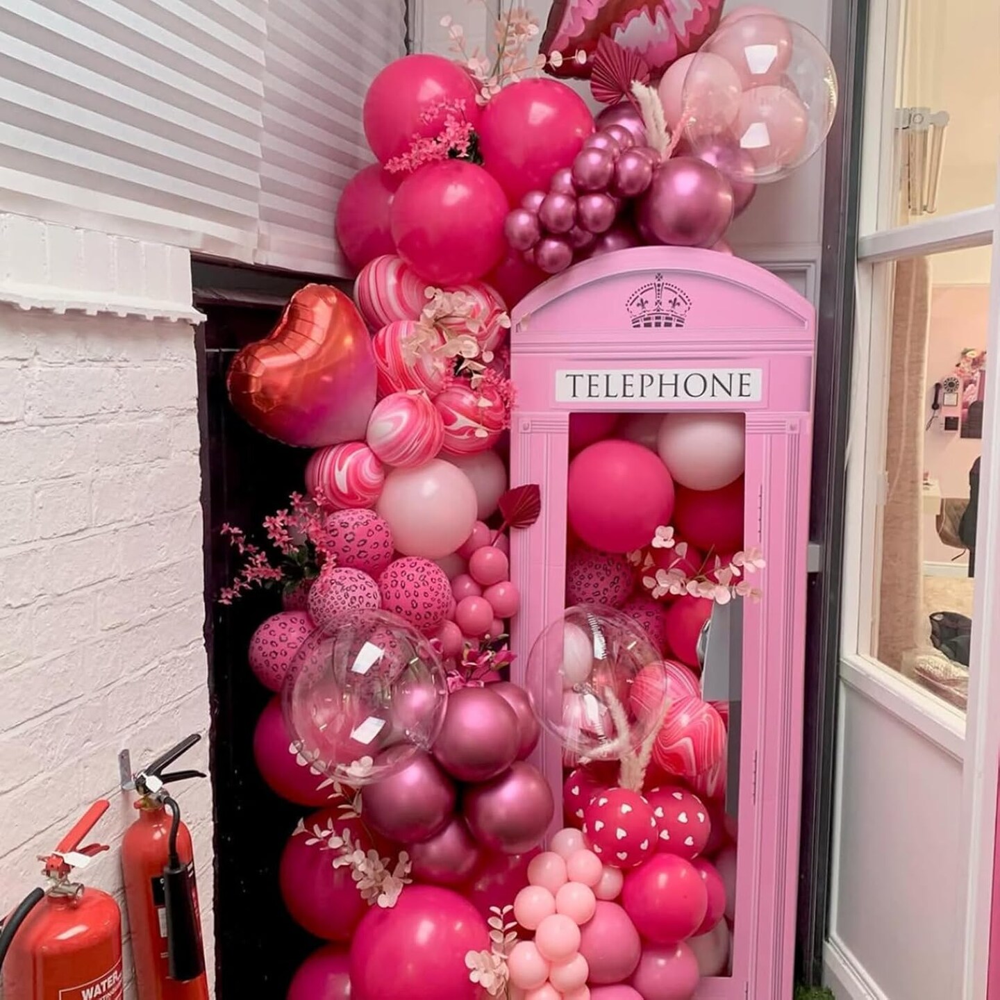 Pink Balloon Garland Arch Kit, Hot Pink Balloons Metallic Pink Balloon for Birthday,Princess, Wedding, Baby Shower, Valentine&#x27;s Day Party Decorations