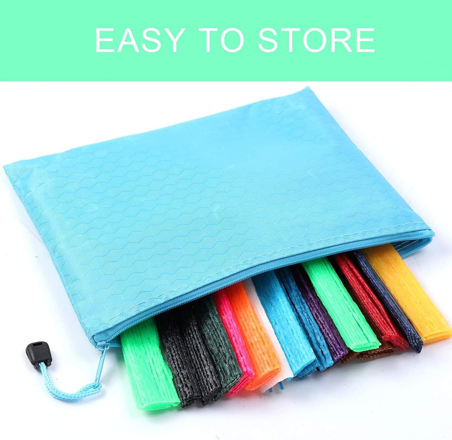 1000 Wax Craft Sticks – Bendable Sticky Yarn Sticks in 13 Colors with Storage Bag for Kids’ DIY Art