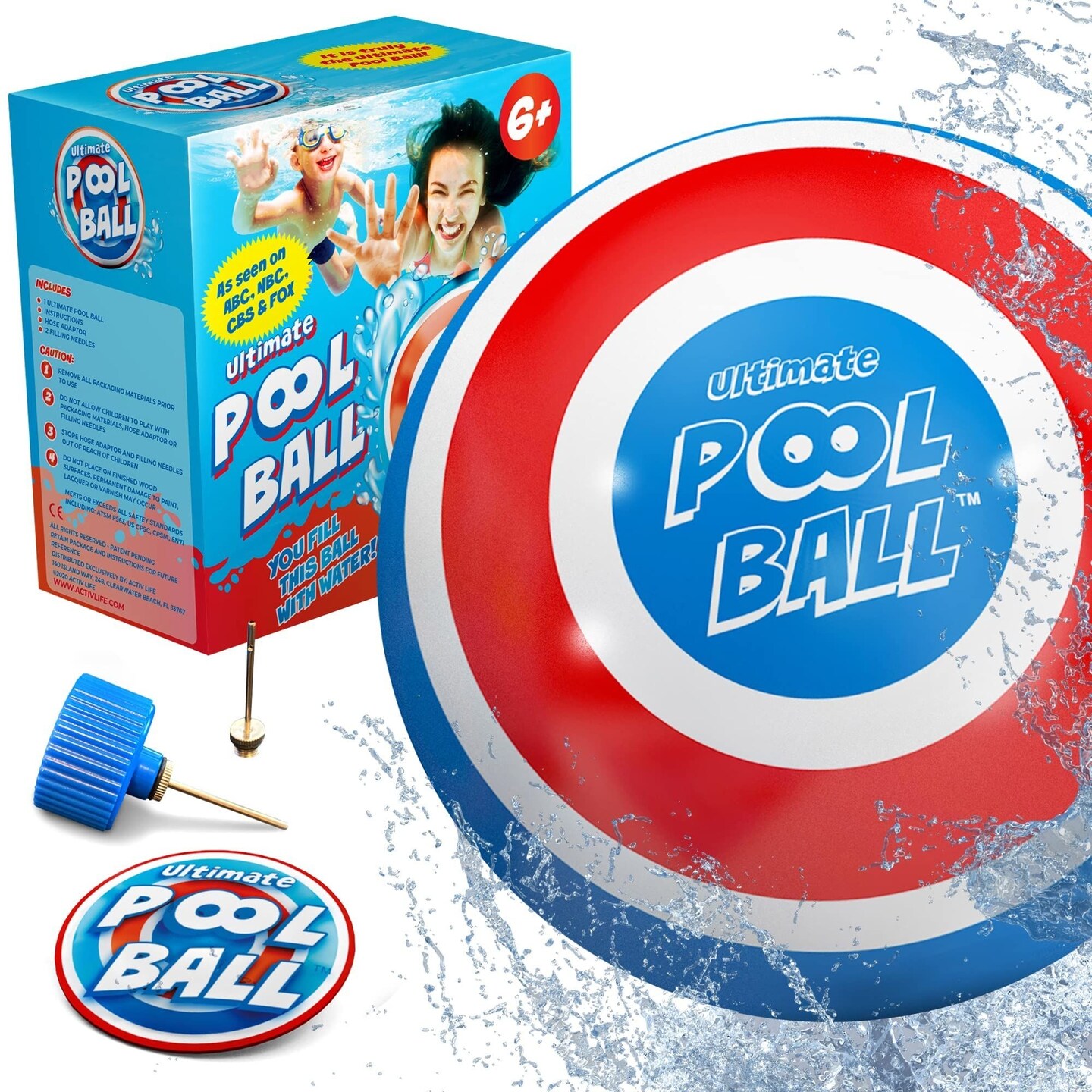 The Ultimate Pool Ball - Fill It with Water to Play Underwater Games! Best Pool Toys for Kids Ages 8-12 - Fun Beach Summer Toys for Boys &#x26; Gift Ideas for 6, 7, 9, 10 &#x26; 11 Year Old Girls &#x26; Teens