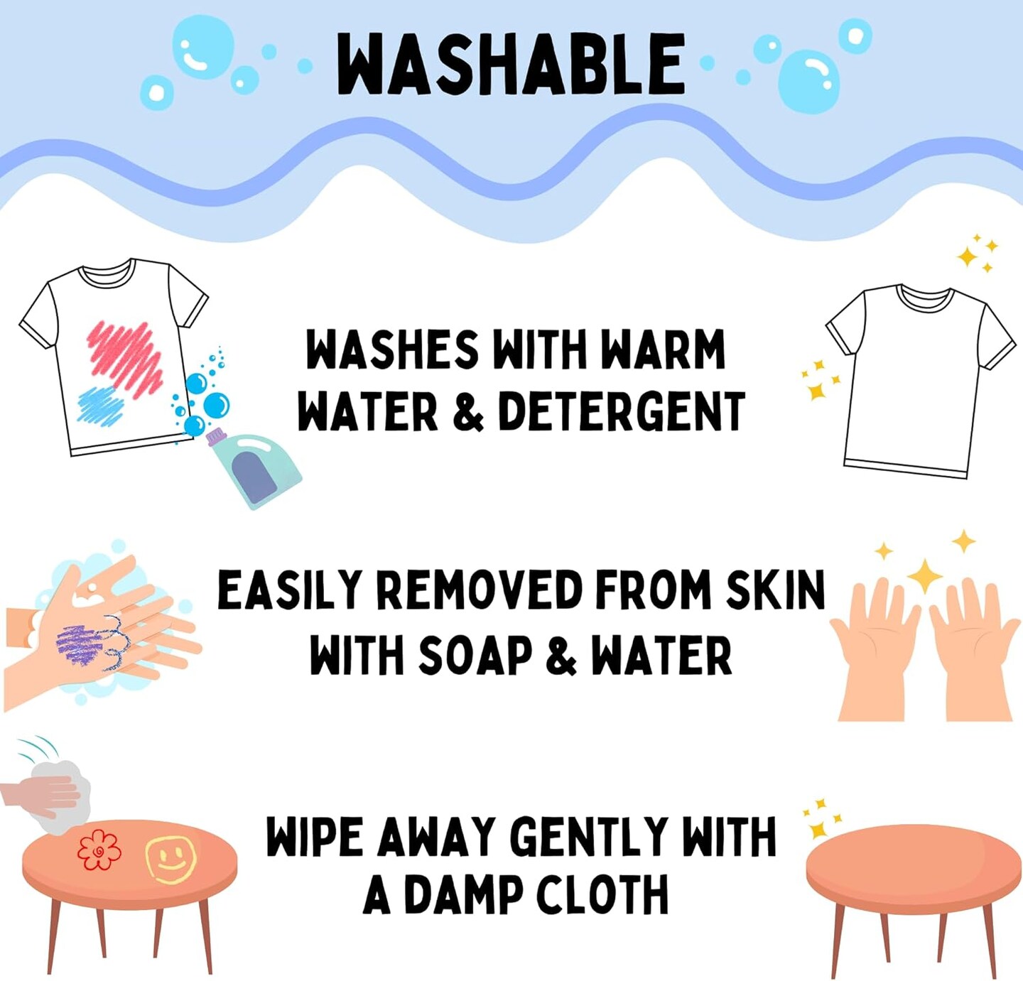 Solid Tempera Paint Sticks, 30 Colors, Washable Paint Sticks for Kids, Super Quick Drying, Non-Toxic, Allergen Free, Paint Sticks in Classic, Pastel, Metallic, Earth & Jewel Colors