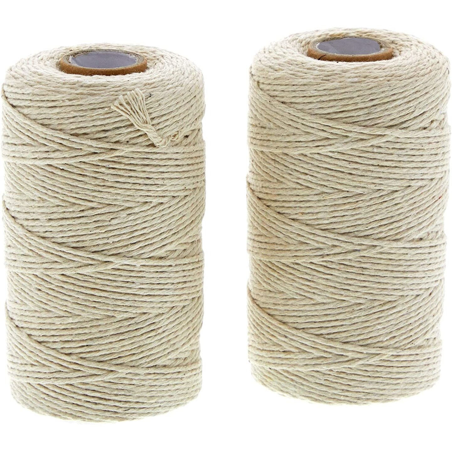 2 Rolls 500 ft 1.5mm Butchers &#x26; Bakers Cooking Twine, Cotton Jute String for Gift Wrapping &#x26; Crafts DIY Art
