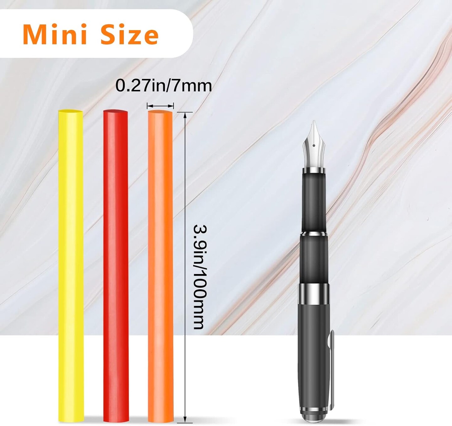 Colored Hot Glue Stick, 48 PCS 0.27" Dia x 4" Long Mini Hot Melt Glue Sticks Colored, Adhesive EVA Glue Sticks for Sealing Repairing Stamp DIY Art Handmade Car Craft Decoration Office Project