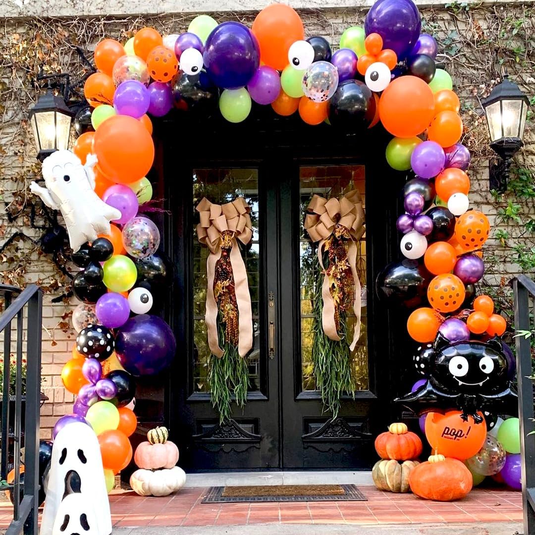 Halloween Party Balloons (Black Orange)
