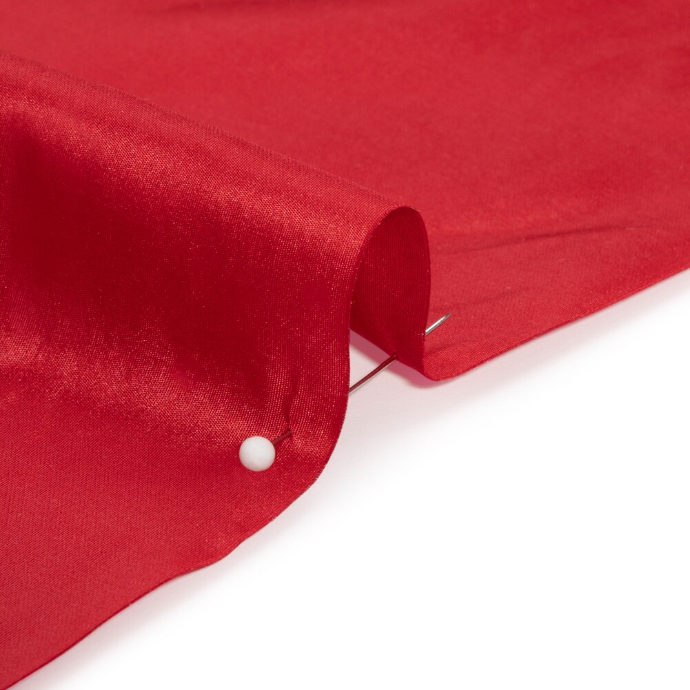 1 Yard Premium Silk Taffeta Fabric in Haute Red Solid Silk 54 Inch Wide