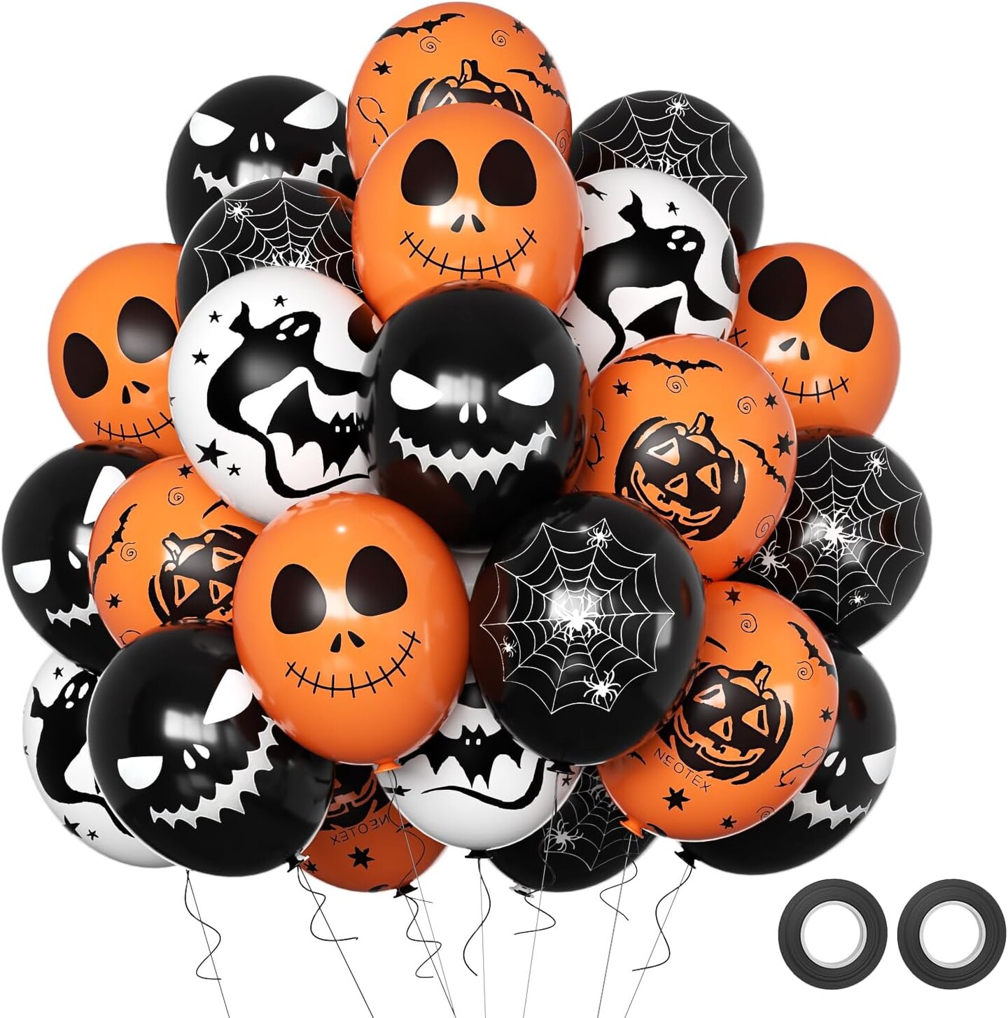 Halloween Decoration Balloons (&#x9;Black Orange White)