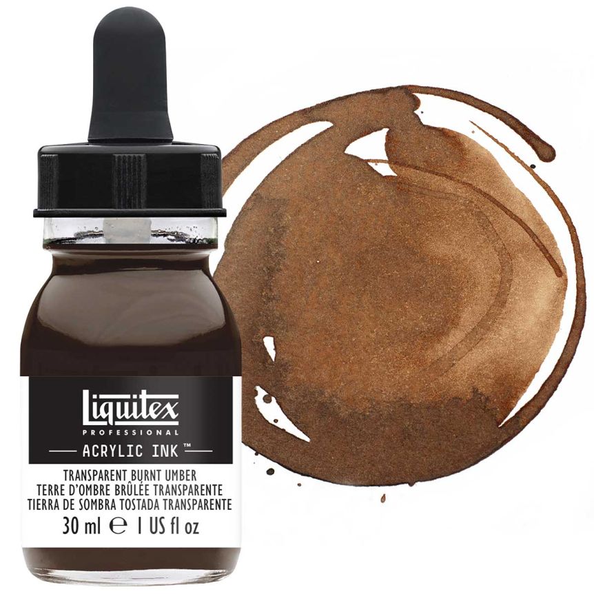Liquitex Professional Acrylic Ink 30ml Bottle - Transparent Burnt Umber