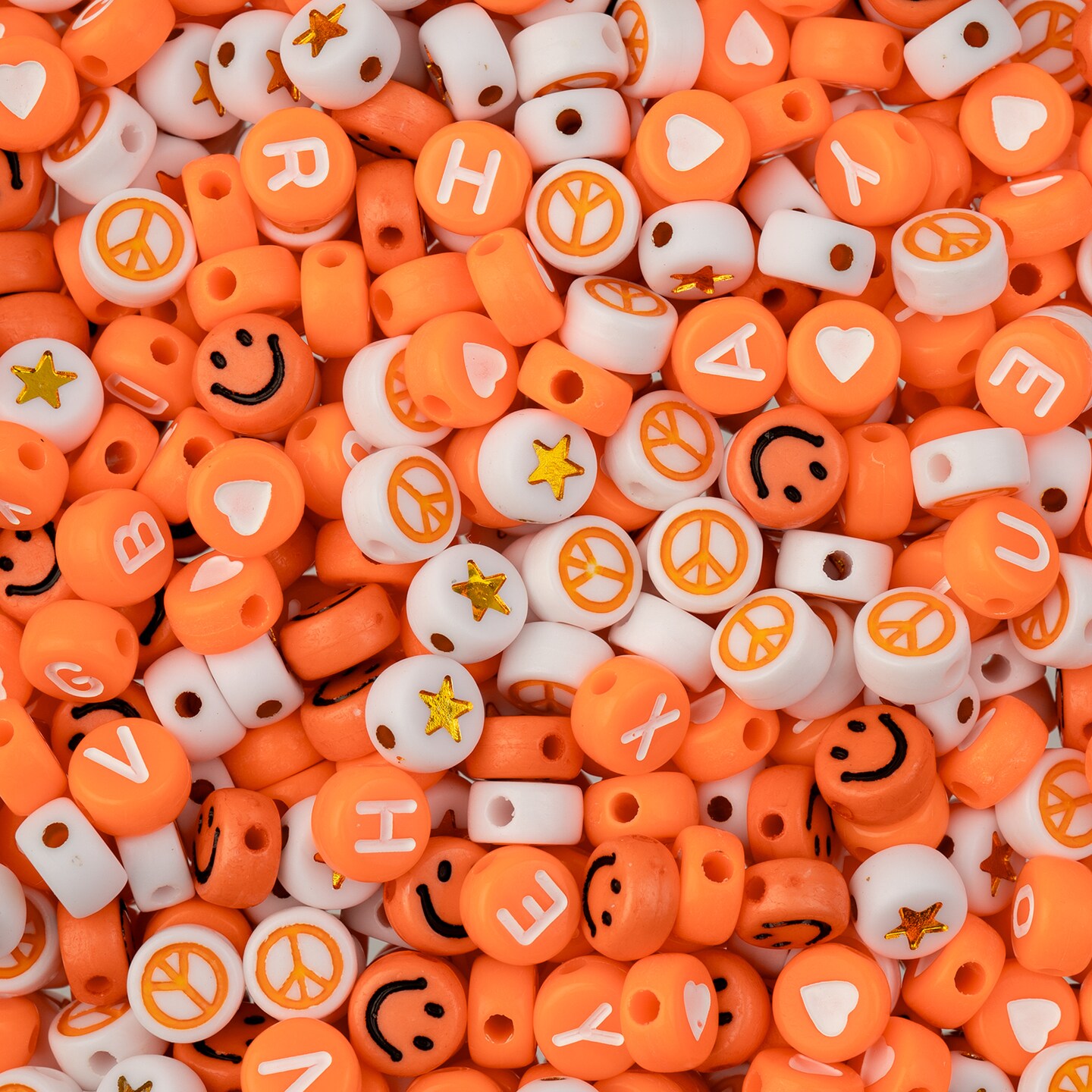John Bead 4x7mm Plastic Round Alphabet Beads, 495ct.