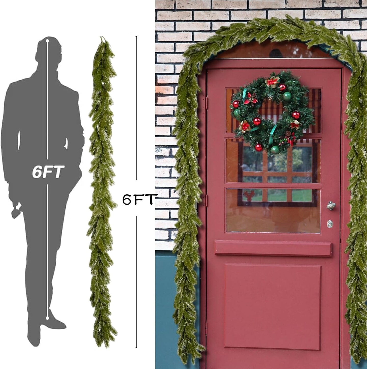 Norfolk Pine Christmas Garland (Green)