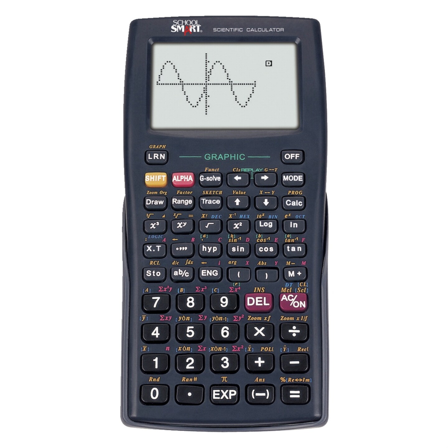 School Smart Graphing Calculator, 5-1/8 x 3 x 1/4 Inches, 10 + 2 Dot Matrix