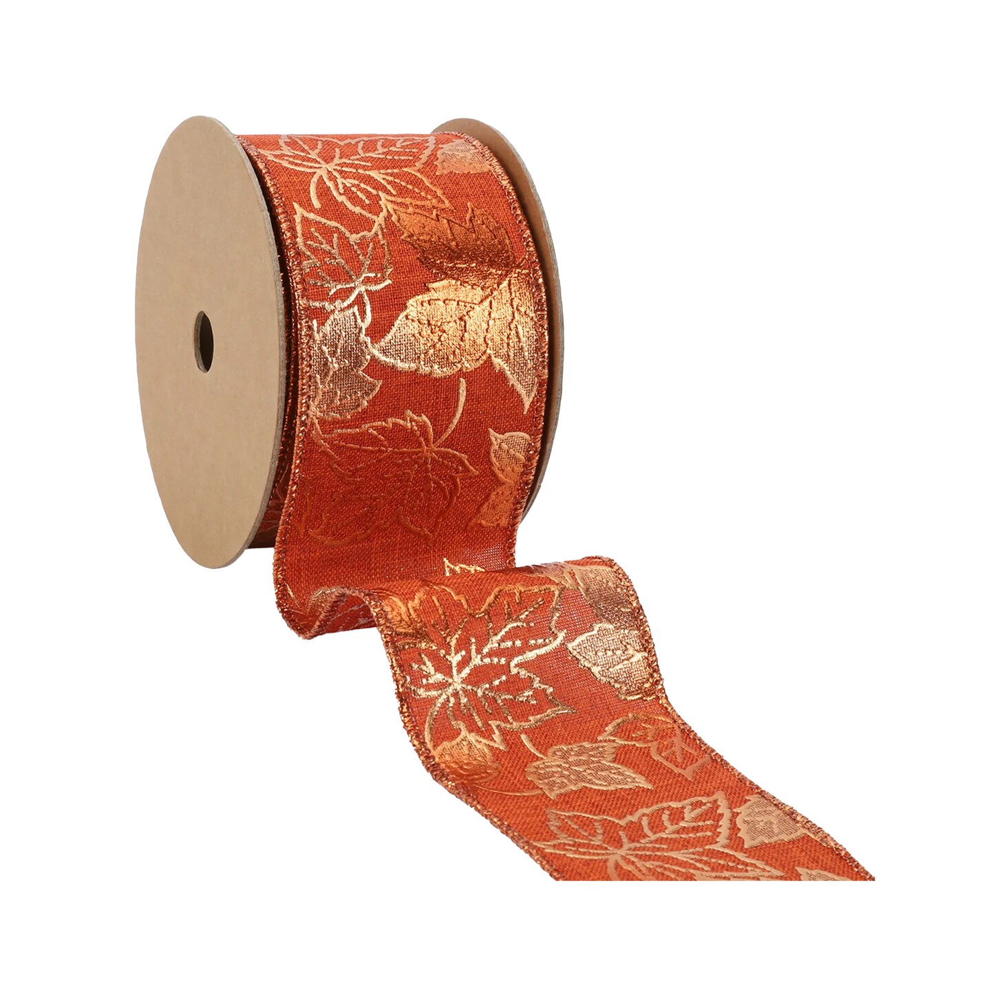 LaRibbons 2 1/2&#x22; Wired Ribbon | Leaf | 10 Yard Roll
