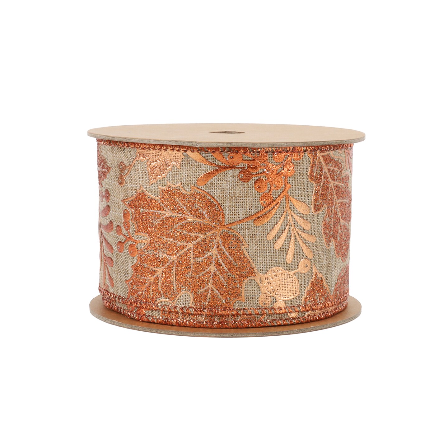 LaRibbons 2 1/2&#x22; Wired Ribbon | Leaf | 10 Yard Roll