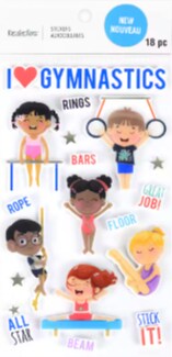 Recollections I Love Gymnastics Dimensional Stickers