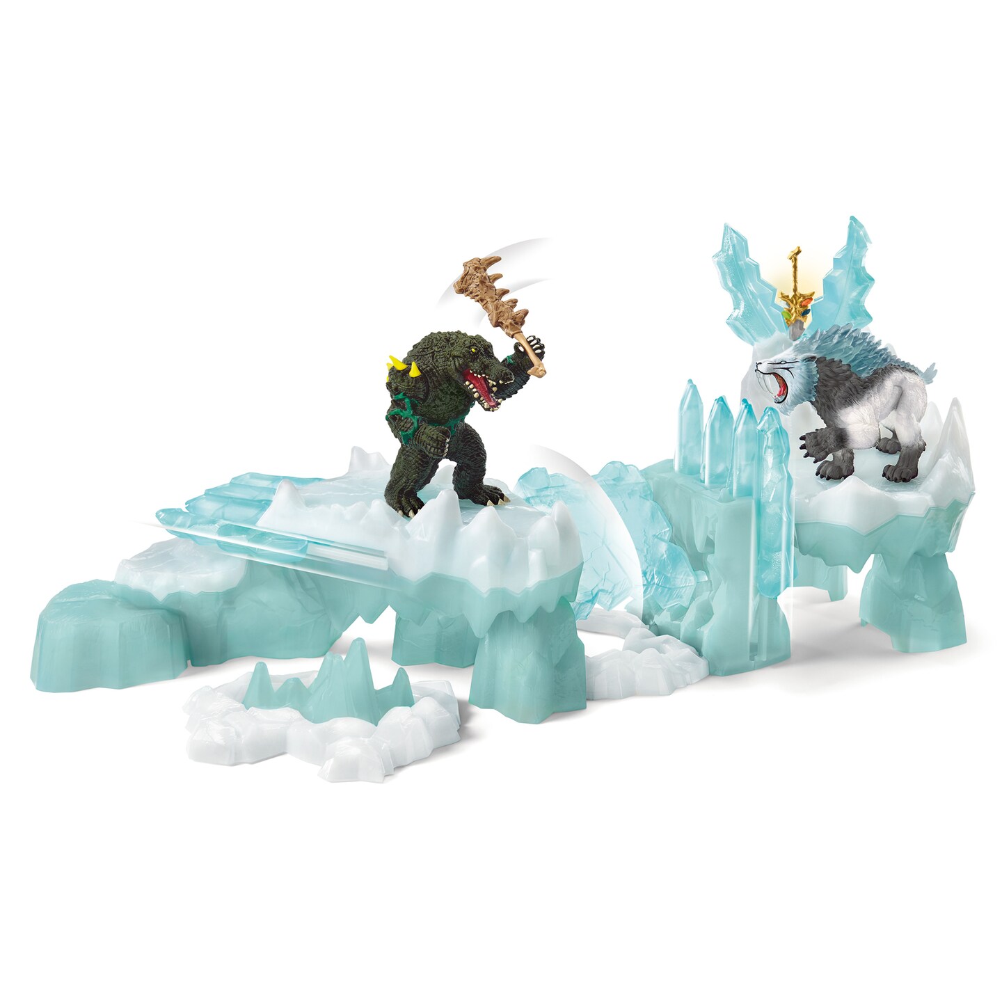 Schleich Eldrador Creatures: Attack On Ice Fortress - Mythical Playset, Ice & Jungle Monster Action Figures, Collectible Fantasy Toy, Kids Ages 7+