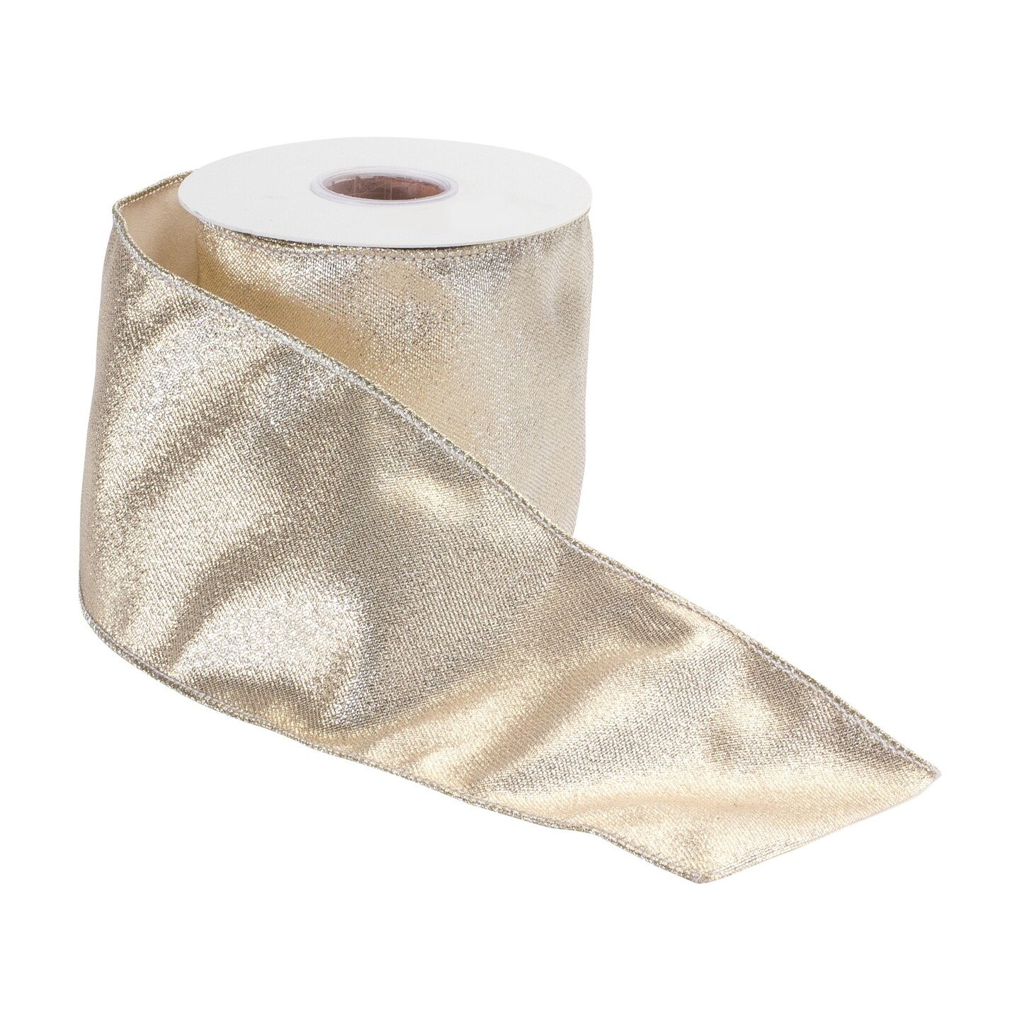 Melrose Metallic Christmas Wired Craft Ribbon - 4&#x22; x 10 Yards - Gold
