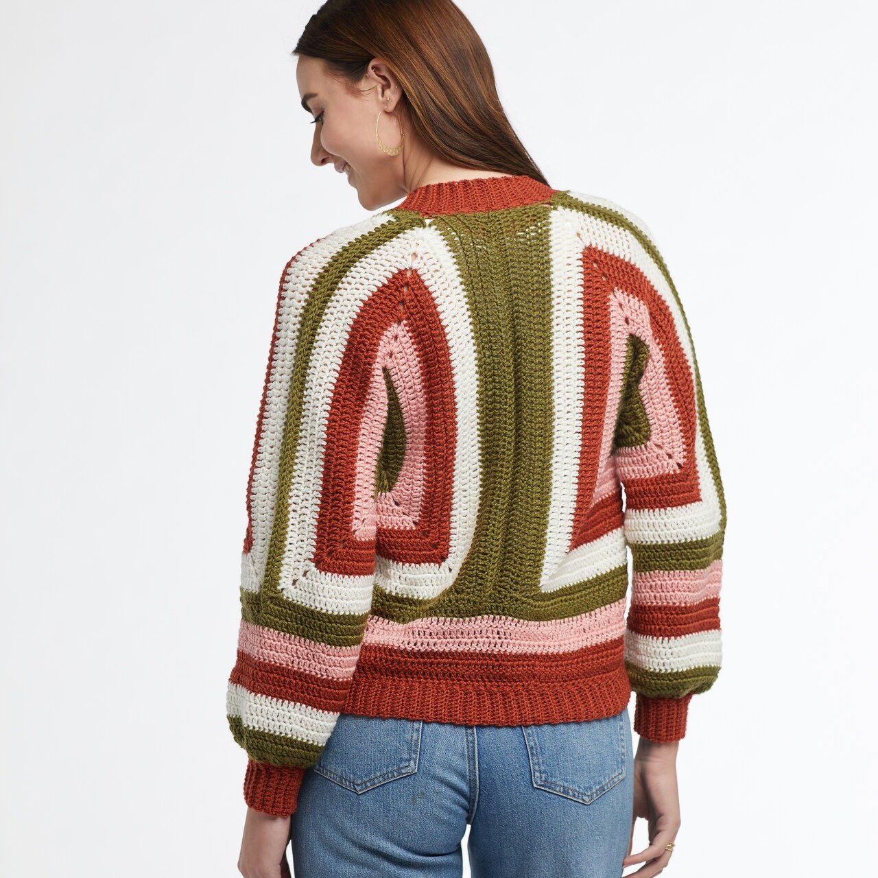 Crochet Striped Hexagon Cardigan Part 2