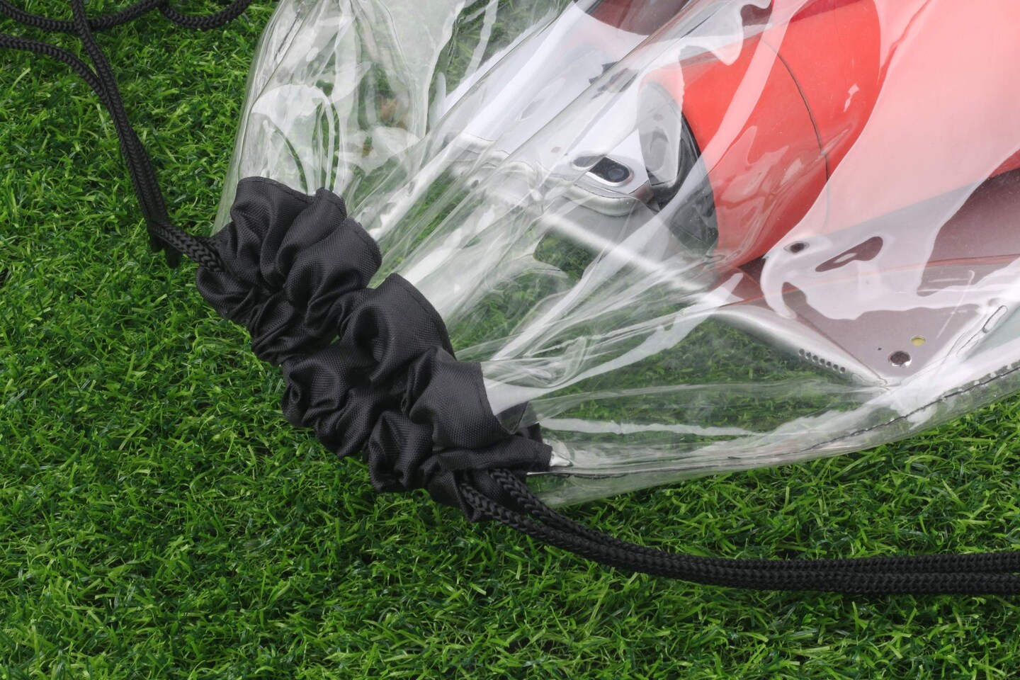 2 Pieces Clear Drawstring Bags, Waterproof Small Clear Bag for Stadium Colleges Sport Event Work Concert Security Approved