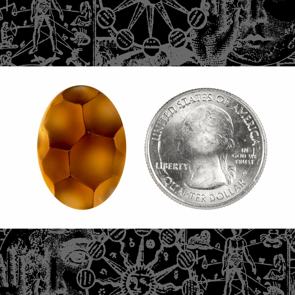 25mm x 18mm Glass Honeycomb Cabochon - One - XXX - CAB35