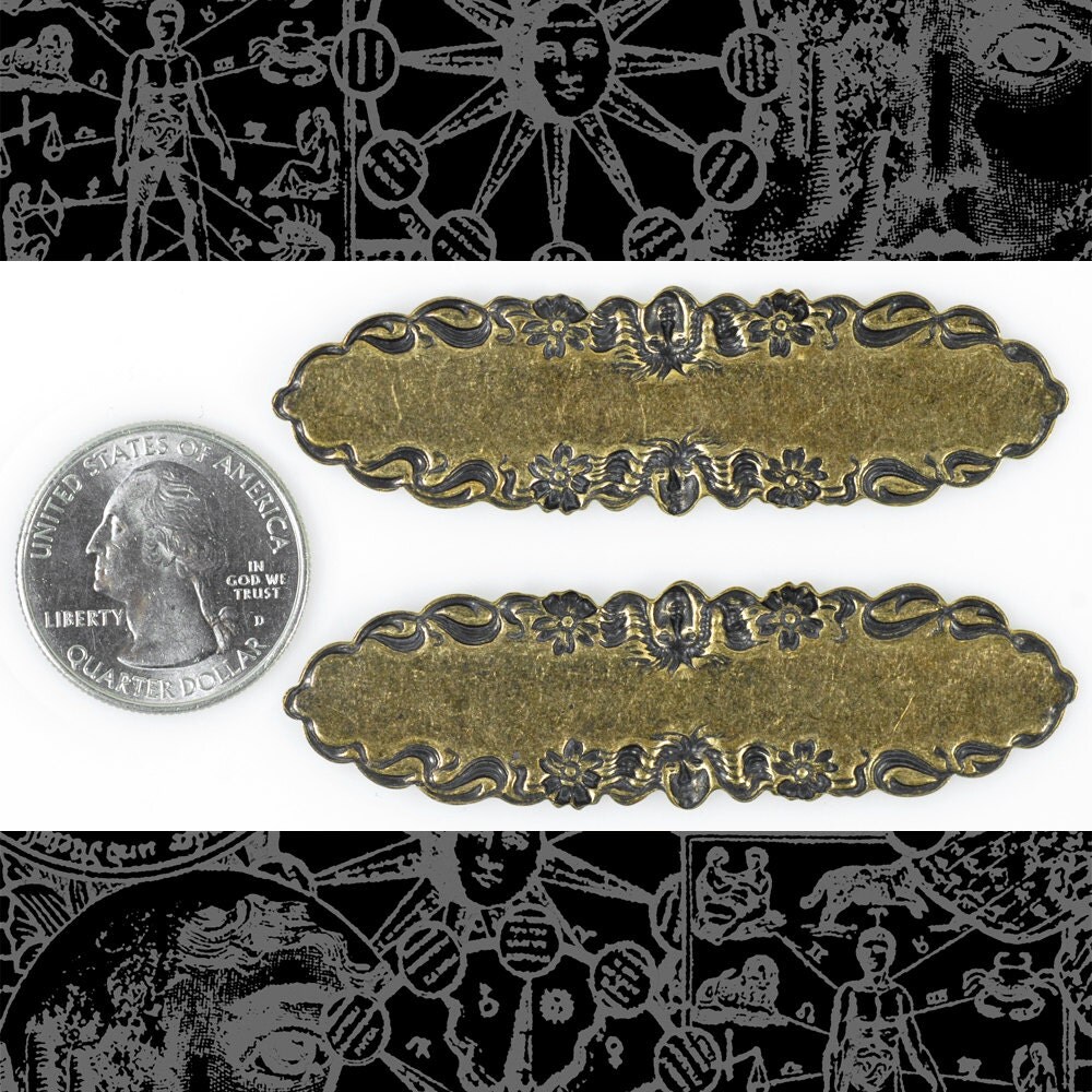 Antiqued Brass Goddess Ring Blank Wraps - Set of Two - AB-W11