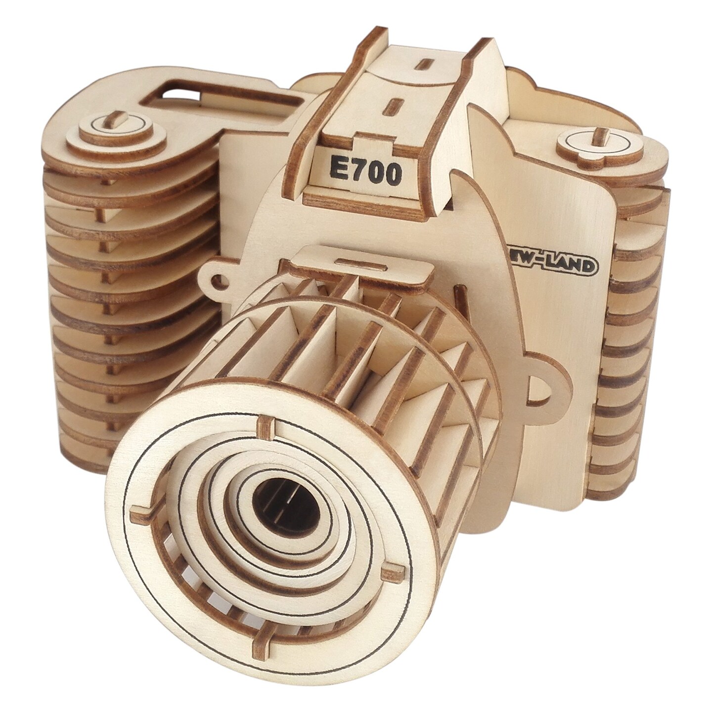 Camera Model Kit - Wooden Laser-Cut 3D Puzzle (57 Pcs)