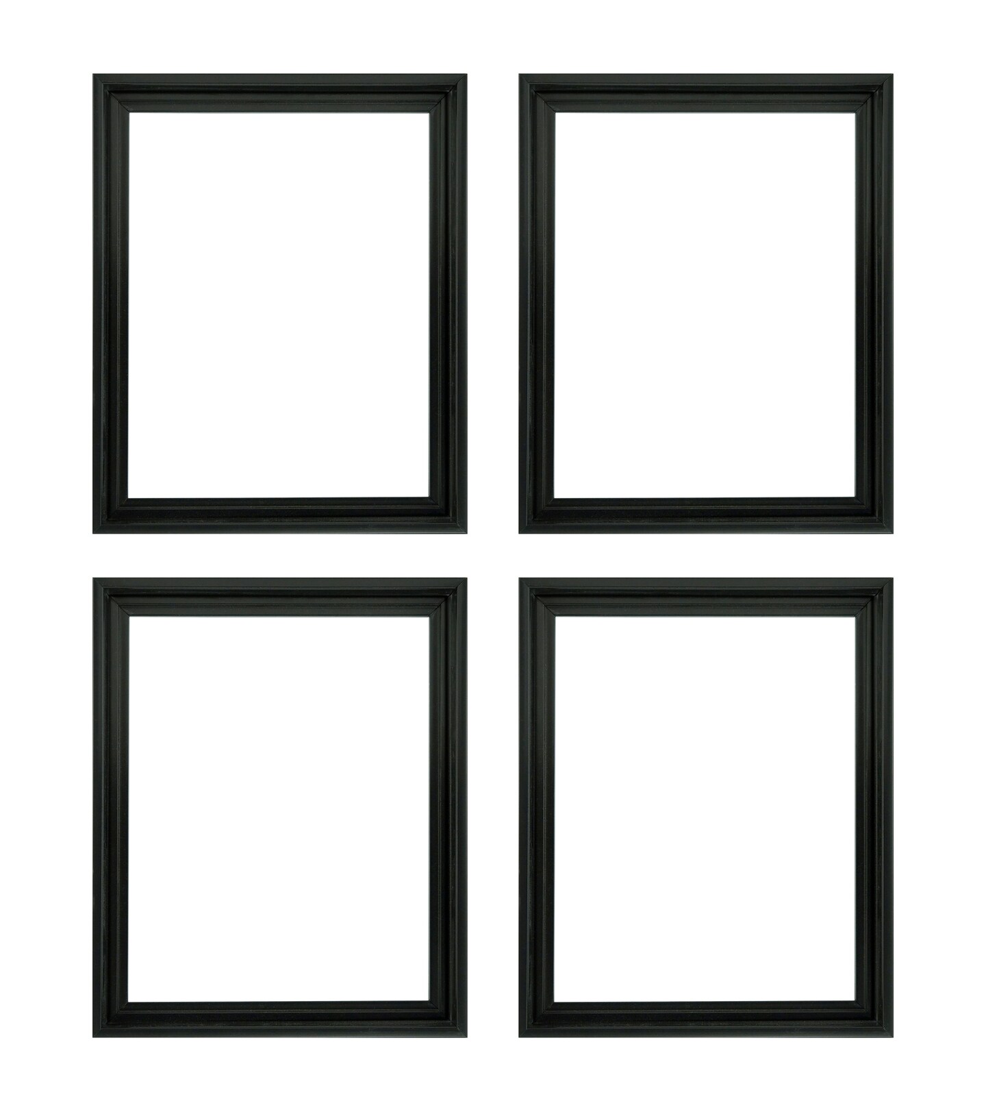 Creative Mark Illusions Floater Frame For 3/4&#x22; Deep Canvases - 24X24&#x22; Black - Set of 4, Ideal for Galleries &#x26; Home Decor - Wood Float Frame for Canvas Paintings- Complete Hanging Hardware