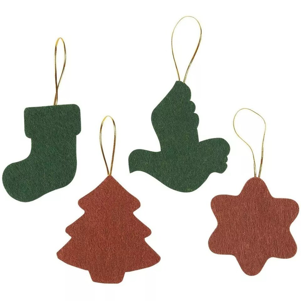 16 Christmas Tree Decorations Xmas Felt Hanging Stocking Ornament for Home Decor
