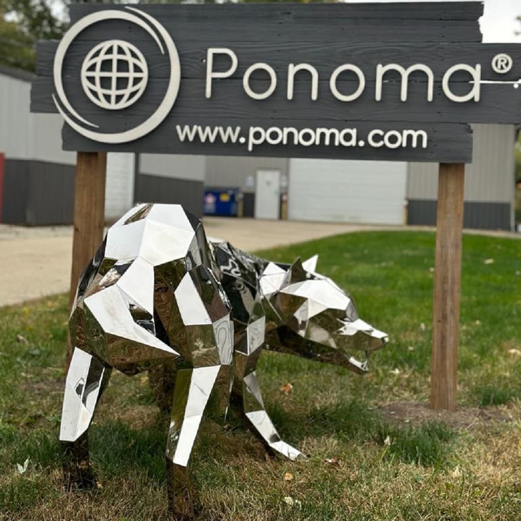 Wolf statue, wolf life-size steel sculpture, premium stainless steel statue H.30 inches - image8