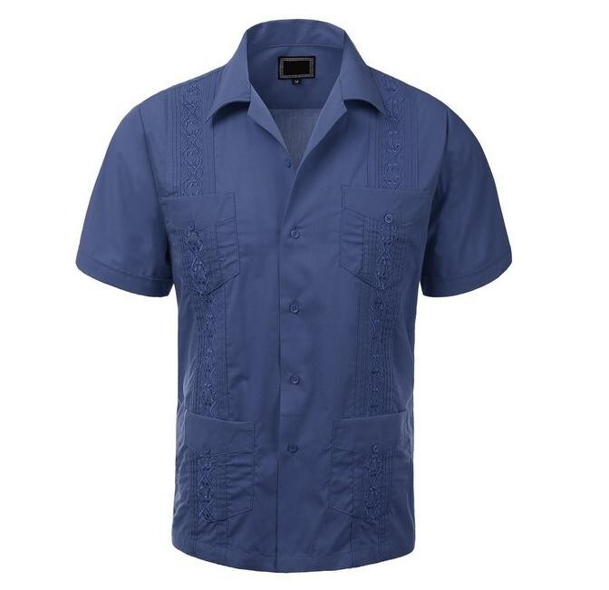 Guayabera Short Sleeve Collared Shirts | RADYAN&#xAE;