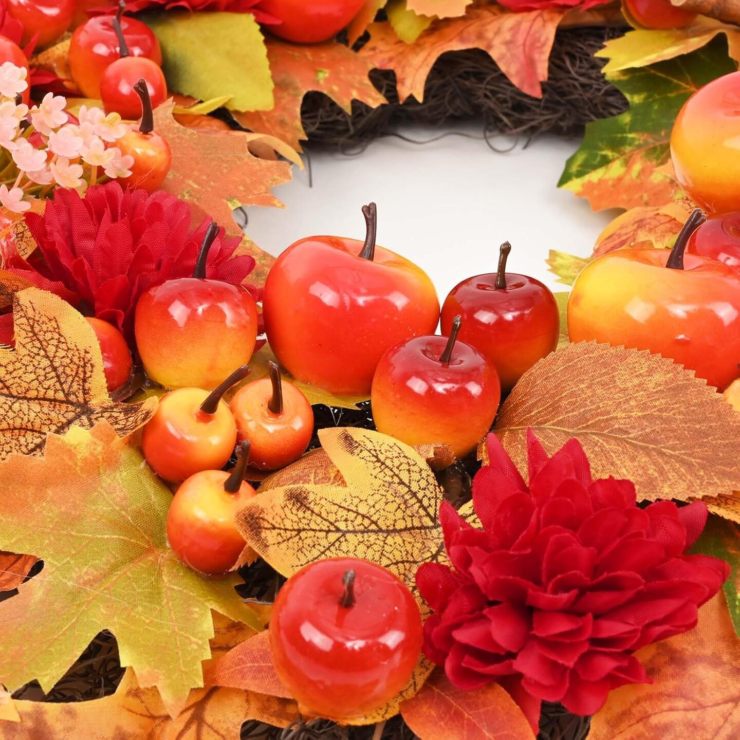 Fall Decorations Fall Wreaths for Front Door - 18 Inch Fall Wreath with Lights