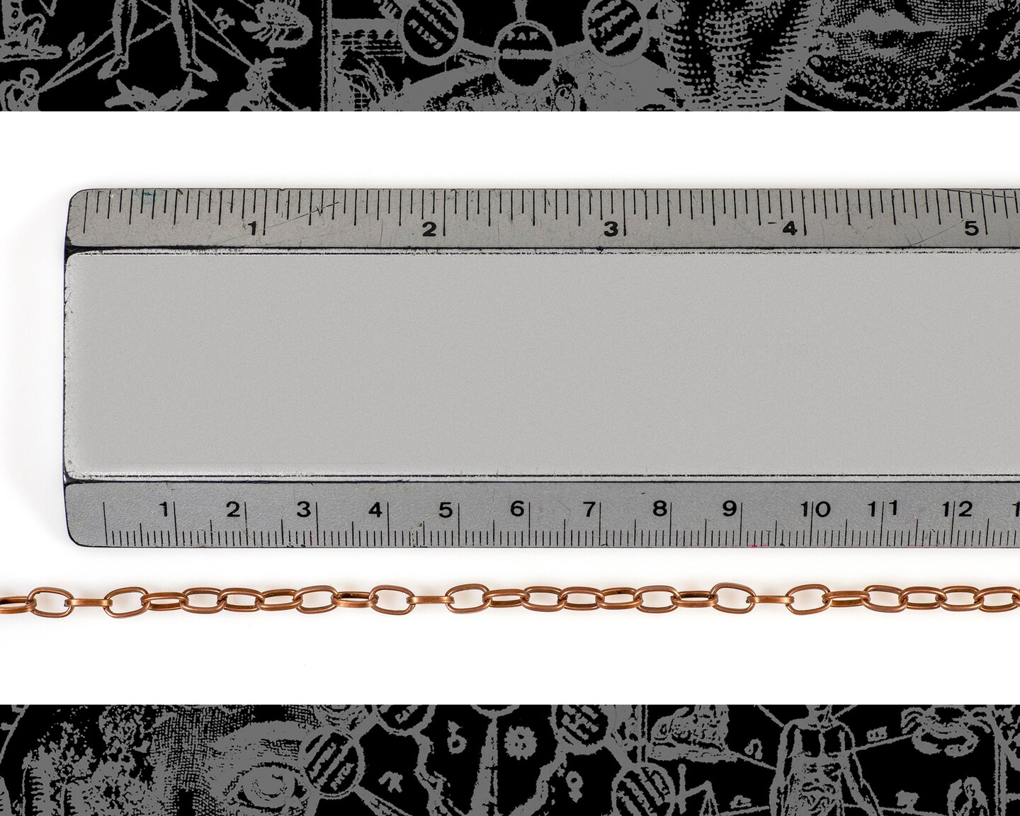 Antiqued Copper Plated Iron Chain Sturdy Medium Sized Oval Link 4mm x 6mm x 1mm -Ten Feet - CH6