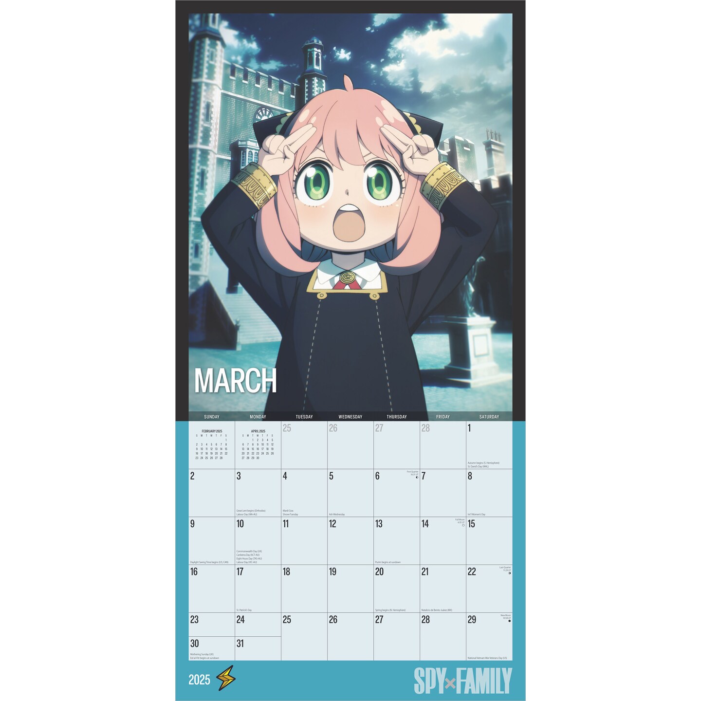 Spy X Family OFFICIAL | 2025 12 x 24 Inch Monthly Square Wall Calendar | Cal Ink | Japanese Manga TV