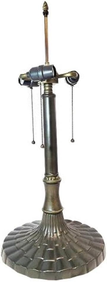 Orca Lamp Base, Dark Bronze Finish With Gold Highlights, Nicely Weighted, 25.5" Tall