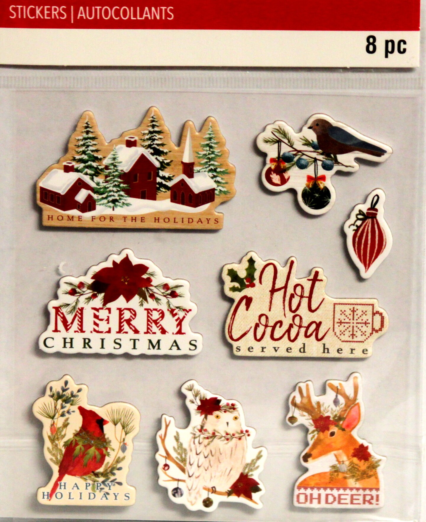 Recollections Christmas Icons &#x26; Sentiments Dimensional Chipboard Stickers #2
