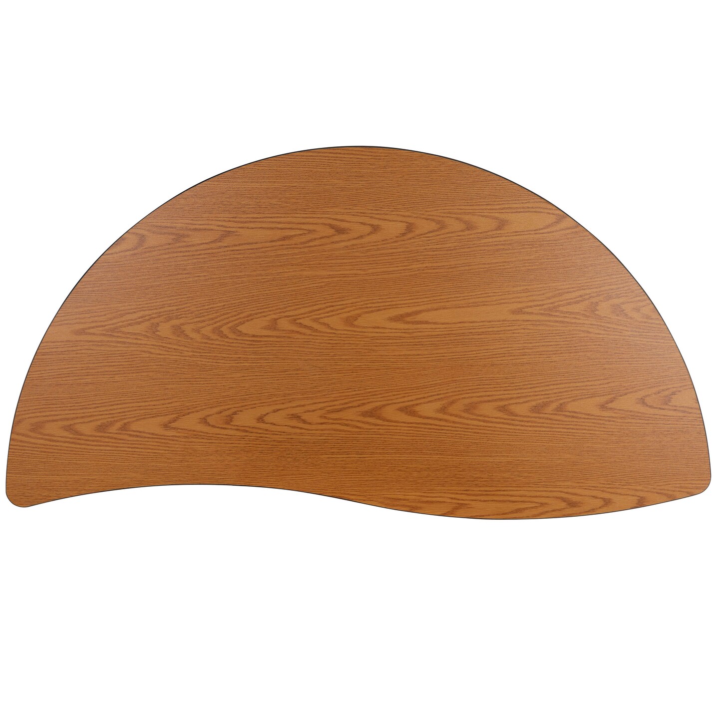 Emma and Oliver 60" Half Circle Wave Flexible Collaborative Kids Adjustable Height Activity Table