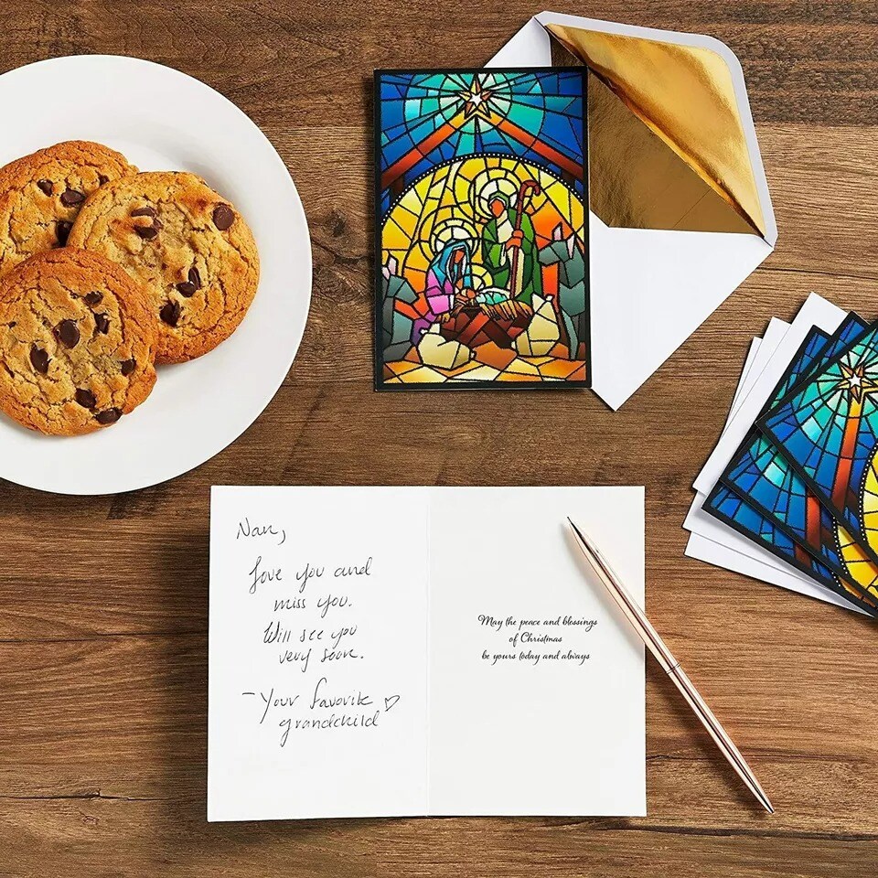 48 Pack Religious Christmas Cards Boxed with Envelopes, Holiday Greeting 4x6&#x201D;