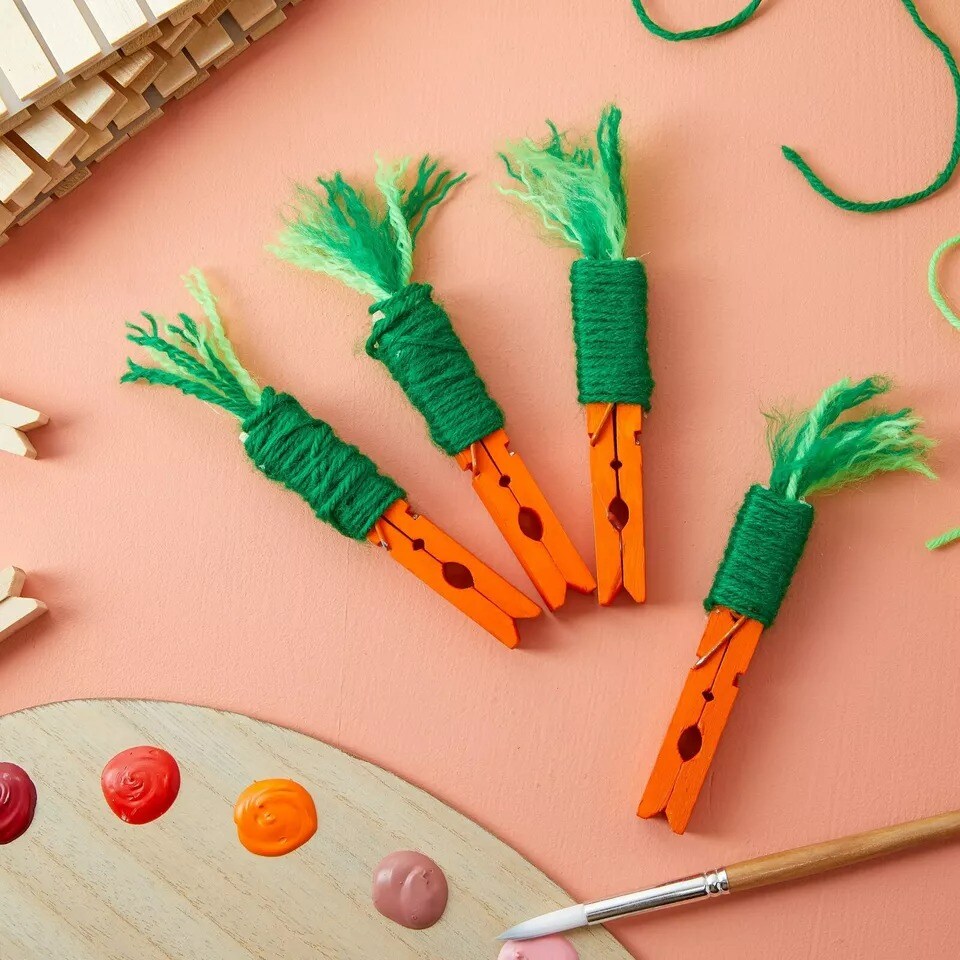 100 Pack Large Wooden Clothes Pins, 4-Inch Wood Clothespins for Crafts Bulk