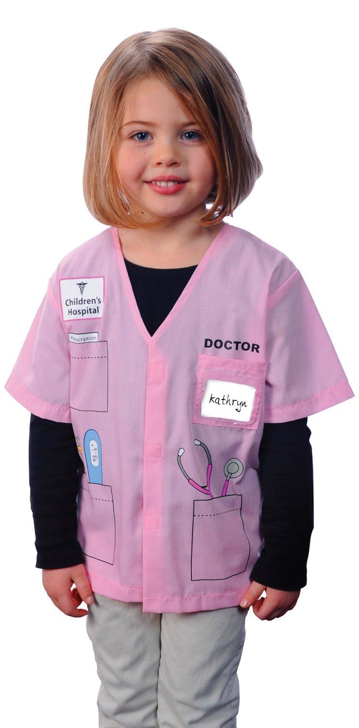 My 1st Career Gear Kids Doctor Pink Scrubs Ages 3-6