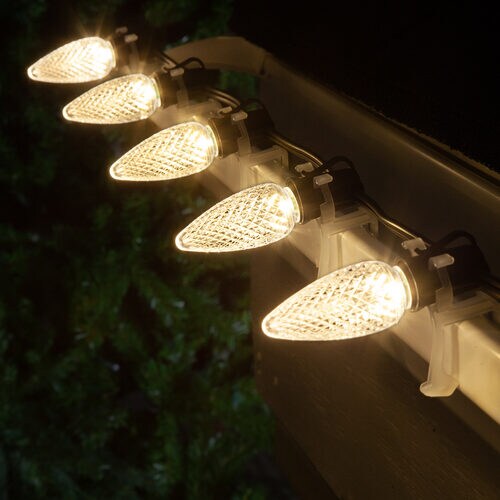 25 Minleon C9 Warm White Bulbs Retro Fit Replacement Faceted