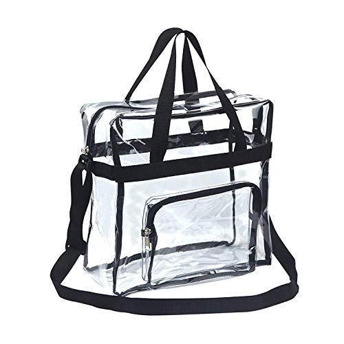 Clear Bag Stadium Approved,Stadium Security Travel &#x26; Gym Clear Tote Bags,12&#x22;x 6&#x22;x12&#x22;