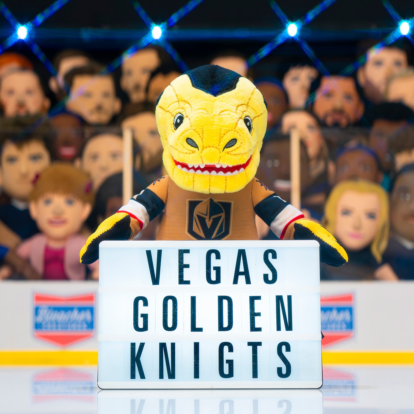 Bleacher Creatures Vegas Golden Knights Chance 10&#x22; Mascot Plush Figure (Gold Jersey)