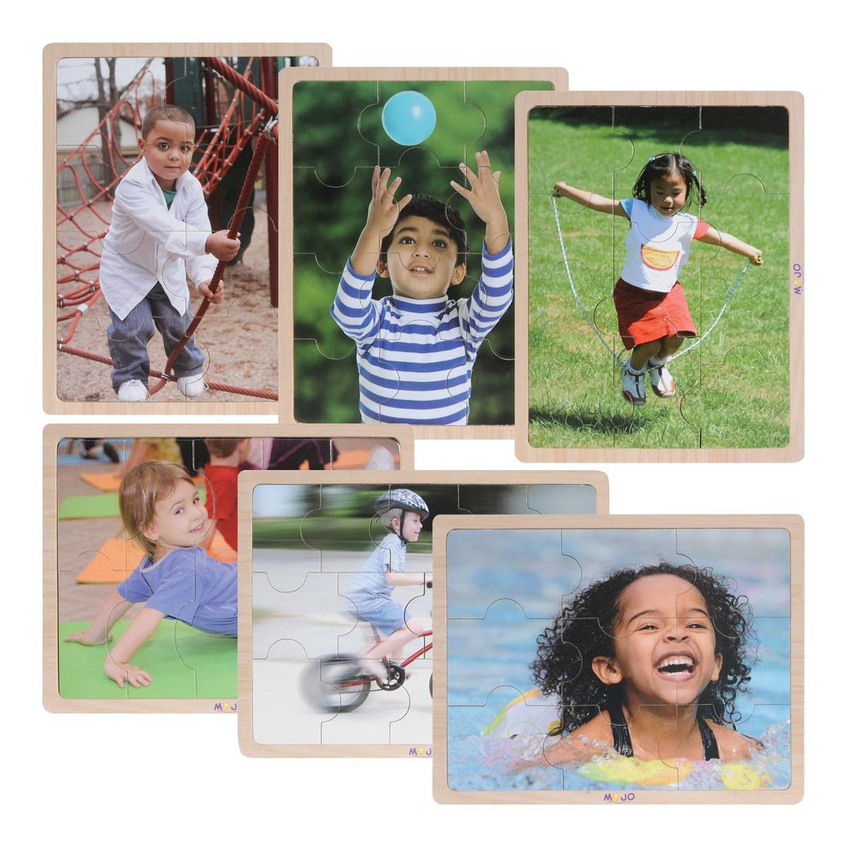 MOJO Education Real Image Kids in Motion Puzzles - Set of 6
