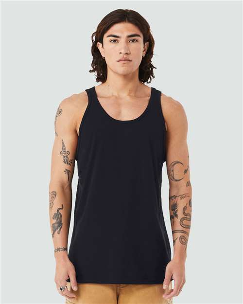 BELLA + CANVAS Unisex Heather CVC Lightweight Retail Fit Sleeveless Cotton Blend Tank