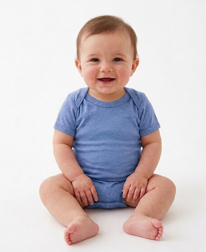 BELLA+CANVAS Infant Short Sleeve Jersey One Piece Bodysuit for Everyday Wear, Soft Cotton Baby Outfit & Comfort Wear